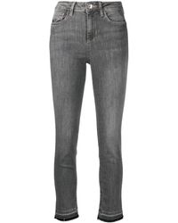 Liu Jo - Cropped Skinny Mid-wash Jeans - Lyst