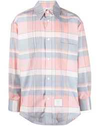 Thom Browne - Kariertes Hemd Im Oversized-Look - Lyst