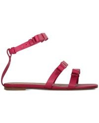 Red(V) - Bow-Detail Calf Leather Sandals - Lyst