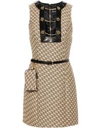 Elisabetta Franchi - Mini-jurk Met Logo Jacquard - Lyst