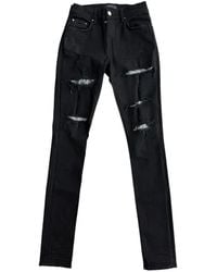 Amiri - Zebra-Patch Crystal-Embellished Jeans - Lyst