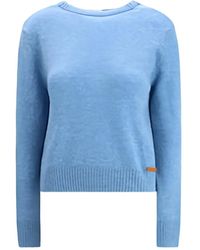 Marni - Trui Met Ronde Hals En Open Rug - Lyst