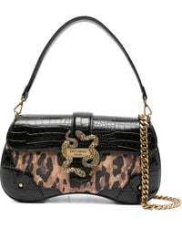 Just Cavalli - Snake-Buckle Leopard-Print Shoulder Bag - Lyst