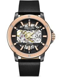 Kenneth Cole - Skeleton-Dial 44Mm Watch - Lyst