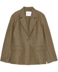 Samsøe & Samsøe - Single-Breasted Notched-Lapels Cotton Blazer - Lyst