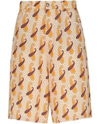 Etro - Paisley-print Linen Bermuda Shorts - Lyst