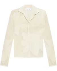 Samsøe & Samsøe - Floral-jacquard Organic Cotton Shirt - Lyst