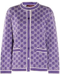 Gucci - Monogram Pocket Cotton Cardigan - Lyst