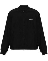 Emporio Armani - Logo-Embroidered Zip-Up Jacket - Lyst