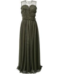 P.A.R.O.S.H. Tulejurk Met Franjes - Groen