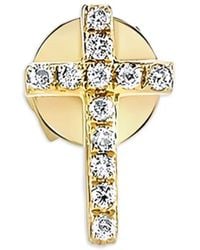 Sydney Evan - Pendientes en oro amarillo de 14 ct con diamantes - Lyst