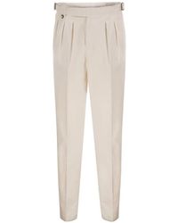 Brunello Cucinelli - Pantalon Plissé À Bandes Latérales D'Ajustement - Lyst