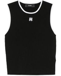 Amiri - Logo-Embroidered Ribbed-Knit Tank Top - Lyst