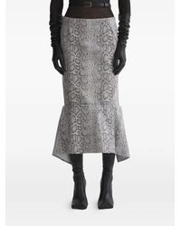 Mugler - Snake Print Skirt - Lyst