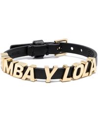 Bimba Y Lola - Logo-lettering Leather Bracelet - Lyst