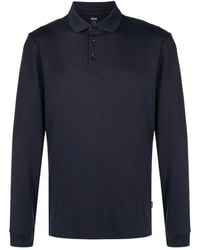 BOSS - Long-Sleeved Polo Shirt - Lyst