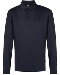 BOSS - Long-Sleeved Polo Shirt - Lyst
