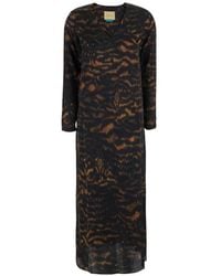 Momoní - Abstract-Print V-Neck Dress - Lyst