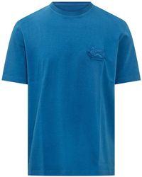 Etro - Roma Logo-Embroidered T-Shirt - Lyst