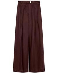 Marella - Slub-Texture Pleated Trousers - Lyst