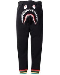 A Bathing Ape - Shark-Print Track Pants - Lyst