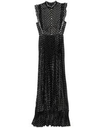 Self-Portrait - Mouwloze Maxi-Jurk Met Stippen - Lyst