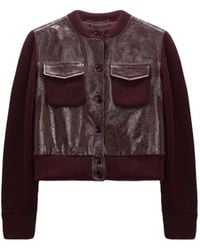 Dorothee Schumacher - Leather-Panelled Knitted Jacket - Lyst