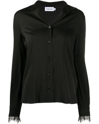 Calvin Klein Klassische Bluse - Schwarz