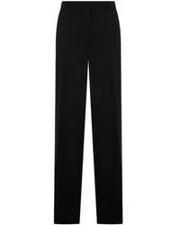 Alberta Ferretti - High-Waisted Straight-Leg Trousers - Lyst