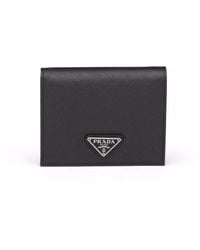 Prada - Triangle-logo Saffiano Leather Wallet - Lyst