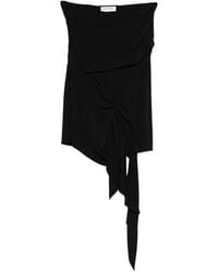 The Attico - Knotted Draped Midi Skirt - Lyst