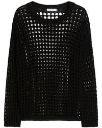 Max Mara - Open-Knit Long-Sleeve Sweater - Lyst