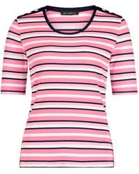 Betty Barclay - Striped Button-Detail T-Shirt - Lyst