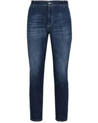 Dondup - Contrast-Stitch Skinny Jeans - Lyst