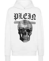 Philipp Plein - Skull Strass Hooded Sweatshirt - Lyst