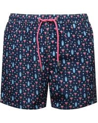 Mc2 Saint Barth - Pantalones cortos con motivo en jacquard - Lyst