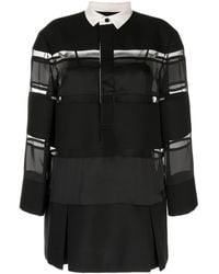 Sacai パネル ミニドレス ブラック | Lyst