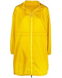 Moncler Imperméable à patch logo - Jaune