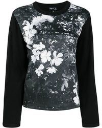 agnès b. - Photograph-Print Knitted Top - Lyst