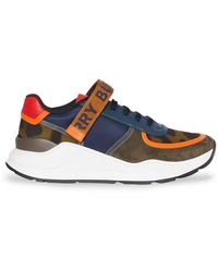 Burberry Sneakers mit Leoparden-Print - Blau