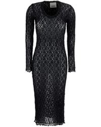 Isabel Marant - Lace-Knit Long-Sleeve Dress - Lyst