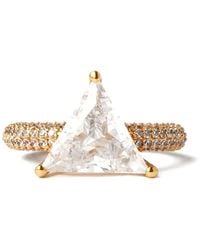 Izabel Display - Anello Con Pavé Mega Triangle - Lyst