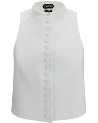 Tom Ford - Button Cotton Jacket - Lyst