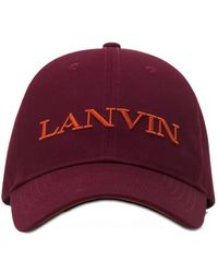 Lanvin - Baseballkappe Mit Logo-Stickerei - Lyst