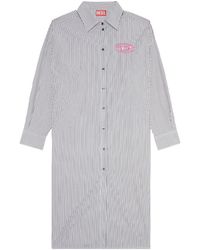DIESEL - D-lun Striped Shirt Dress - Lyst