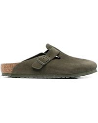 Birkenstock - Suede Leather Slip-On Slippers - Lyst
