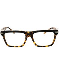 Versace - Tortoiseshell-Effect Rectangle-Frame Glasses - Lyst