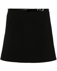Givenchy - Minifalda cruzada con cinturón - Lyst