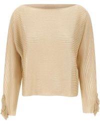 Liu Jo - Striped Ruffled Top - Lyst