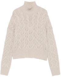 Max Mara - Cosmo Pullover Mit Zopfmuster - Lyst